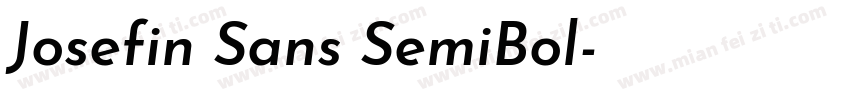 Josefin Sans SemiBol字体转换